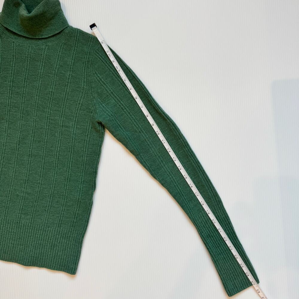 WRAP London Merino Wool Rollneck Sweater Green Women’s 8 Minimalist Luxury Cozy - Picture 6 of 16